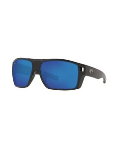 Costa Del Mar Diego Matte Black Sunglasses with Blue Mirror