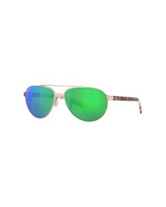 Costa Del Mar Fernandina Sunglasses Brushed Gold with Green Mirror