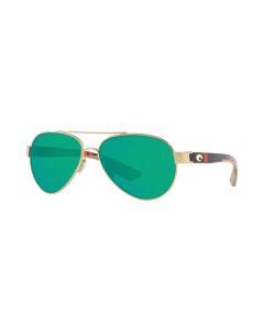 Costa Del Mar Loreto Sunglasses Rose Gold with Green Mirror