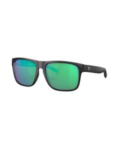 Costa Del Mar Spearo XL Sunglasses Matte Black with Green Mirror