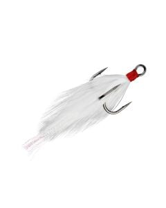 Gamakatsu Feathered Treble Hook White/White Size 6 | 216407-WW