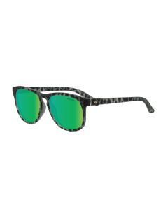 WaterLand Ladi Sunglasses Black Tortoise Frame with Green Mirror
