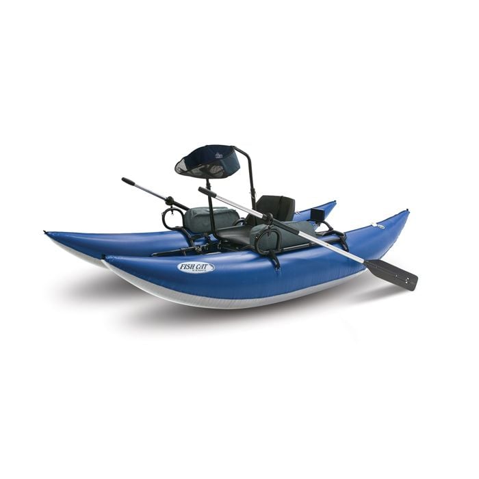 Outcast Sporting Gear 10-IR Stand Up Inflatable Pontoon Boat Blue
