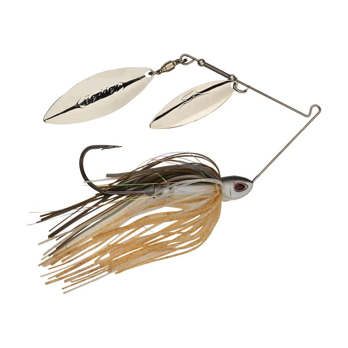 Berkley Power Blade Compact Double Willow Spinnerbait 1 oz. Herring  Silver/Silver