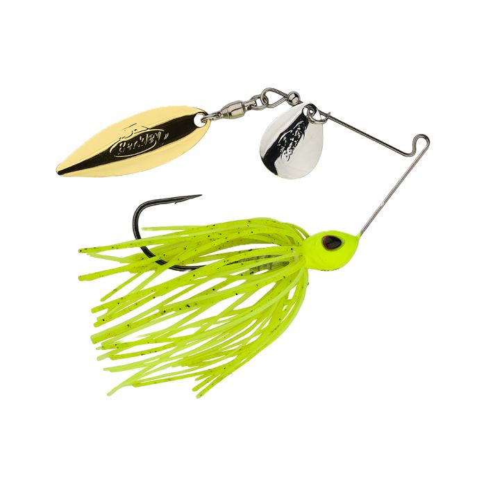 Berkley Power Blade Finesse Colorado Willow Spinnerbait 3/16 oz. Chartreuse  Silver/Gold