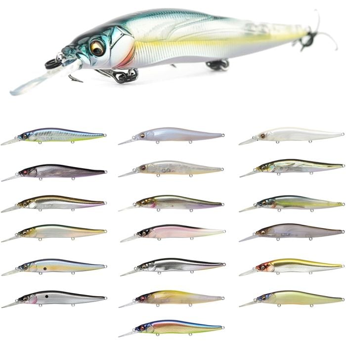 Details about   14 CUSTOM PAINTED MEGA BASS style 110 &110+ONE PRO JERKBAIT FISHING LURES 14 