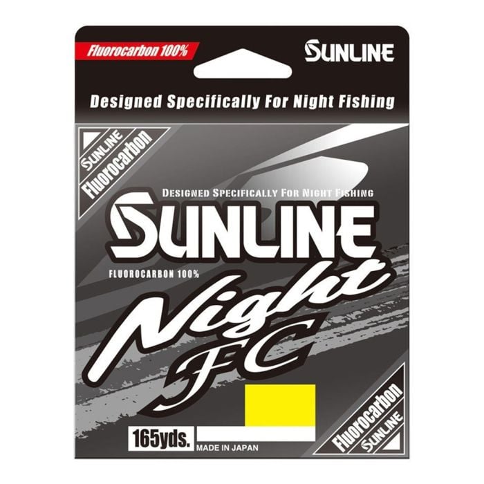 Sunline Night FC 25lb x 165yd Hi Vis Yellow Fluorocarbon Line - American  Legacy Fishing, G Loomis Superstore