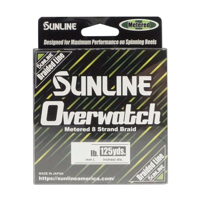 Sunline Overwatch Metered Braid 125yd - American Legacy Fishing, G Loomis  Superstore