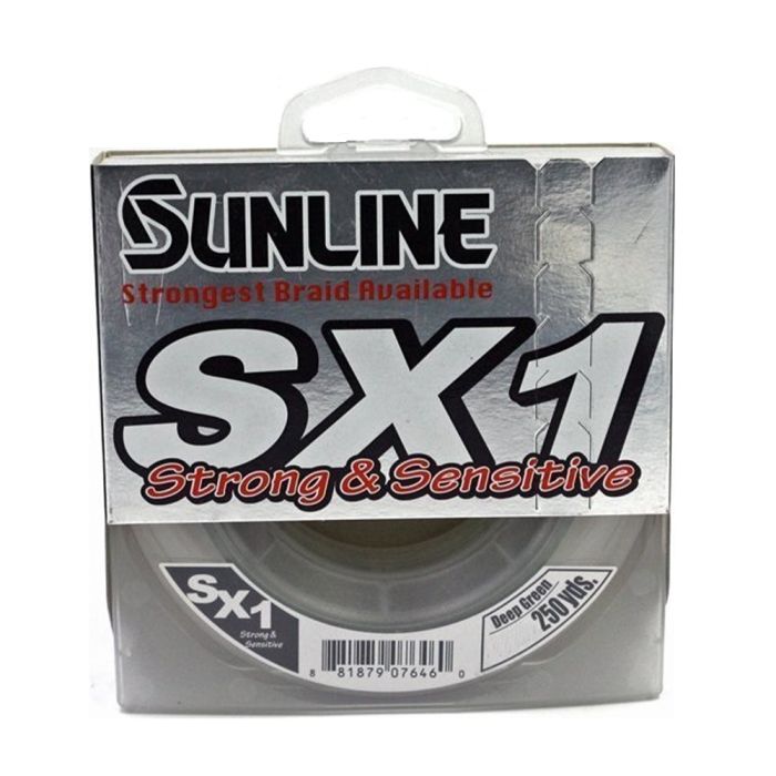 Sunline SX1 Braid 20lb x 250yd Dark Green Braided Line - American