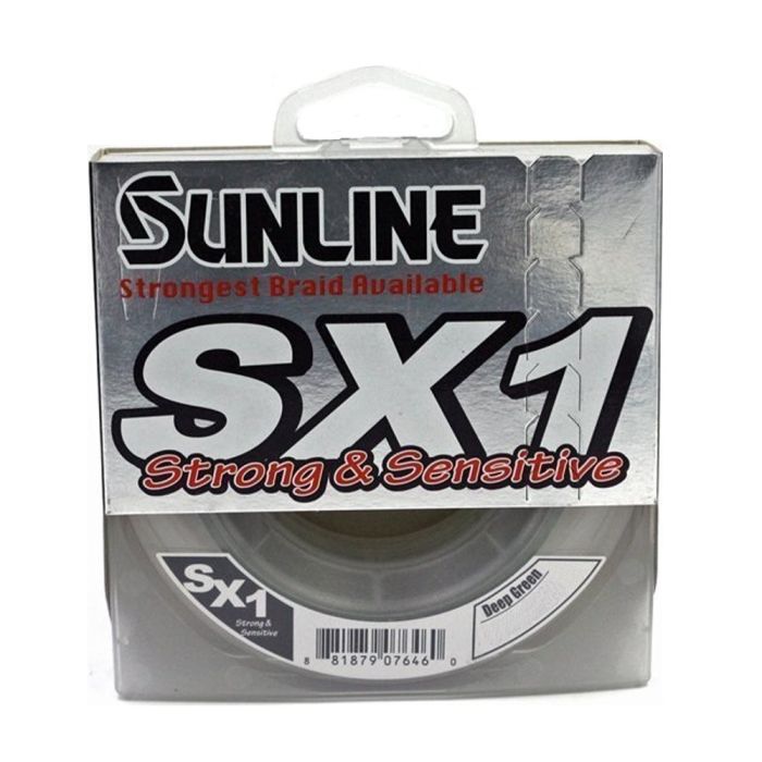 Sunline SX1 Braid 50lb x 250yd Dark Green Braided Line - American