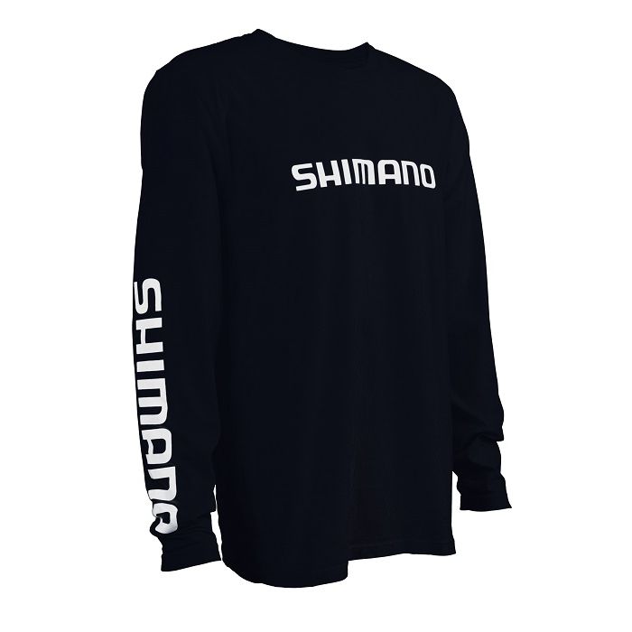 Shimano Ringspun Long Sleeve T-Shirt Navy Small | ATEERSLSSNV