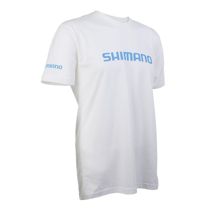 Shimano Ringspun Short Sleeve T-Shirt White Large | ATEERSSSLWH